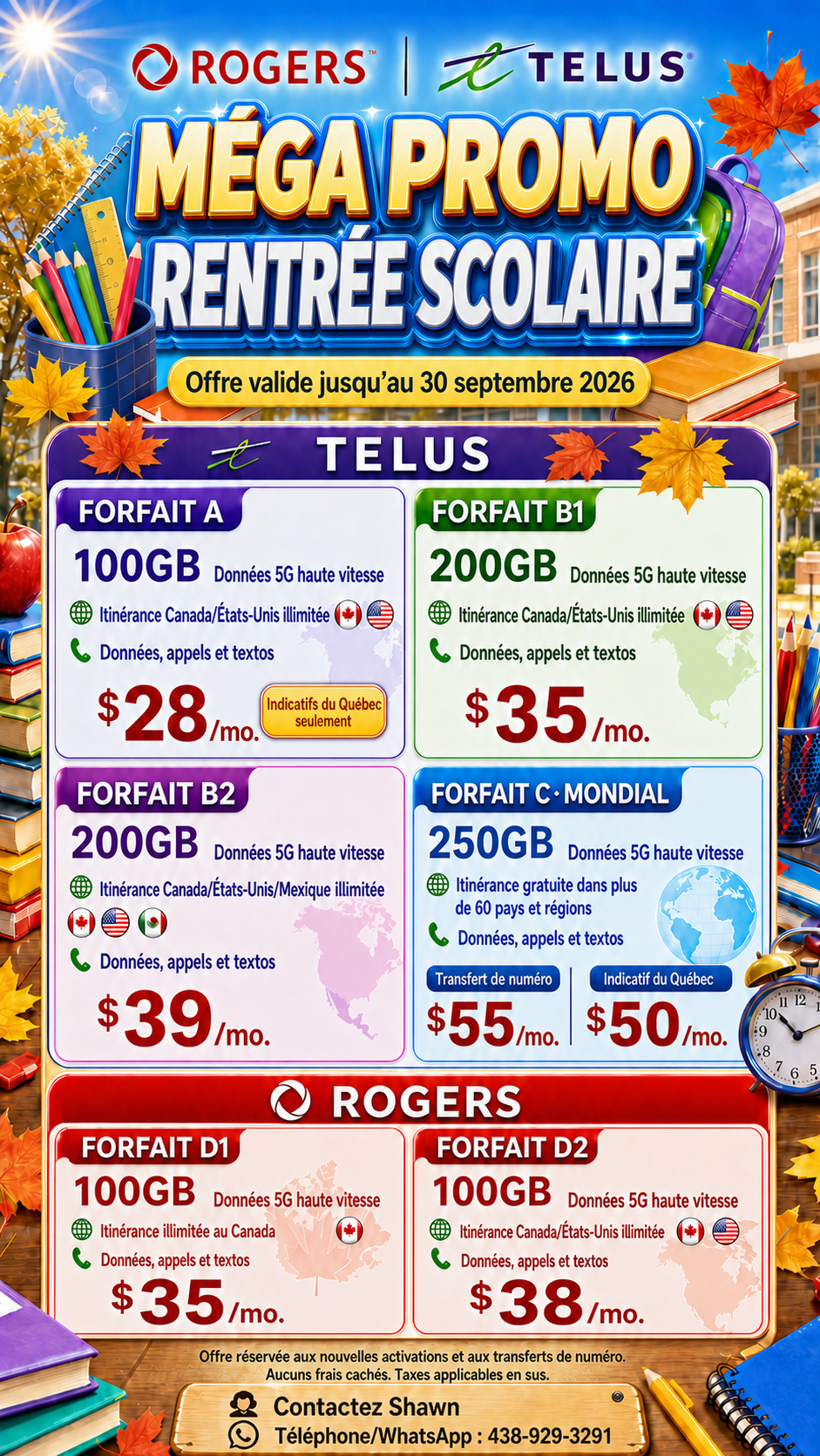Promotion de forfaits mobiles de la rentrée 2026 de Business Mobile