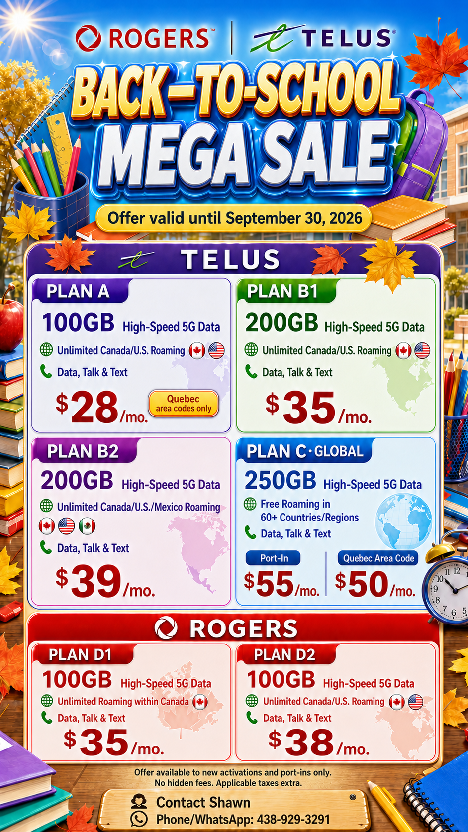 Business Mobile back-to-school mobile plan promotion for 2026